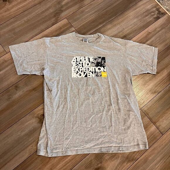 North Face Grey Athletic Workout Tshirt Men L Bin L-11‎ - Picture 1 of 4